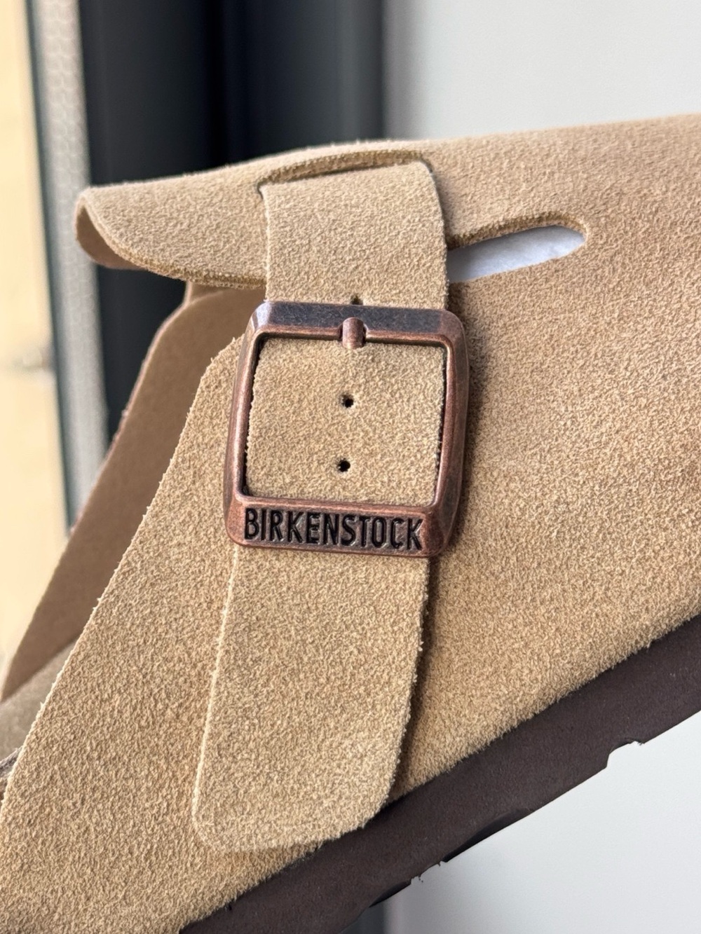 Birkenstock Boston taupe suede mule clogs - Picture 5 of 5